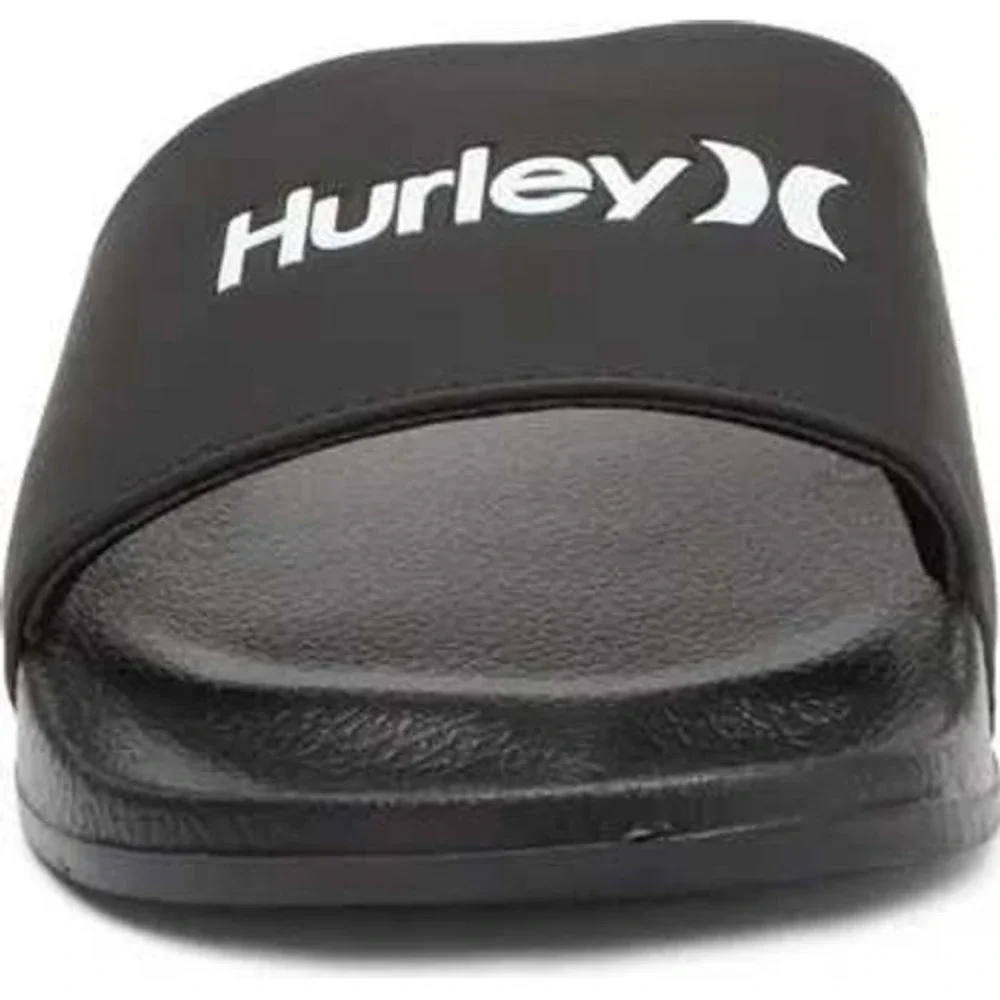 Hurley Kids Black Slide Sandals Cushioned‎ Slip On Sz 13 / #S8208